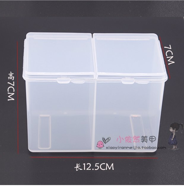 Bộ dụng cụ làm móng đặt hộp lưu trữ đa chức năng dỡ nước bằng màng bông phân loại với nắp hộp cảm ứng cọ nét cơ bản