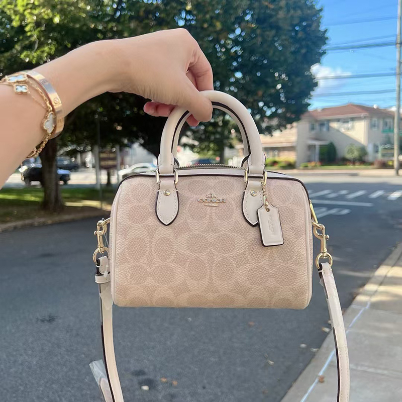 Domestic In-Stock Coach Rowan Boston Bucket Bag Pillow Bag Women's Shoulder Bag Handbag Crossbody Bag