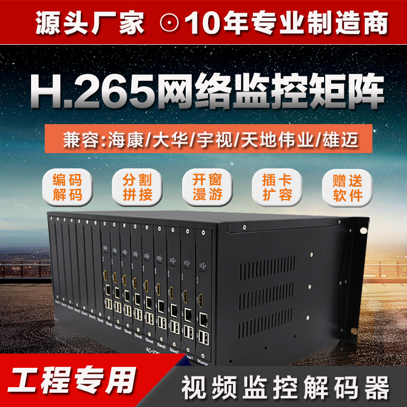 9-way 12-way 16-way network monitoring video split screen decoder matrix switching HDMI digital high-definition splicing machine-Taobao