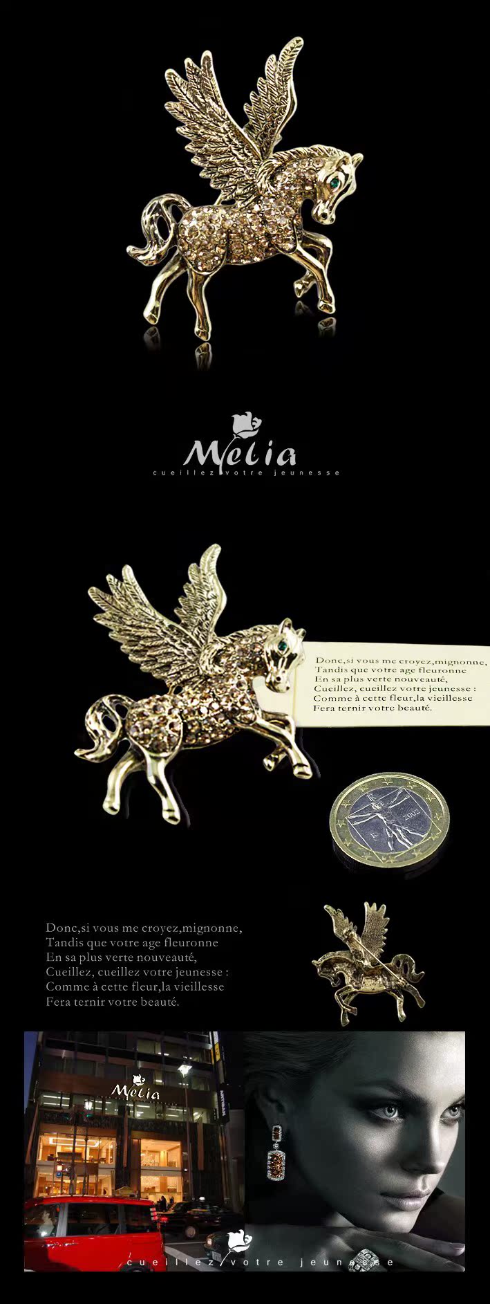 Broche en Alliage argent plaqué or - Ref 1175455 Image 5