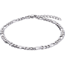 Lukfook Jewelry Figaro Platinum Bracelet Pt950 Womens Simple Platinum Bracelet Price L04TBPB0025