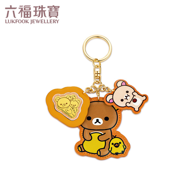 六福珠宝轻松小熊系列黄金摆件足金挂坠纪念金章定价HNA10088