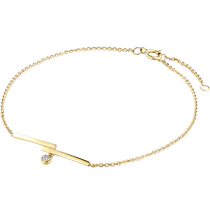 Lukfook Jewelry Color Gold Bracelet Guardian 18K Gold Diamond Bracelet with extension chain priced at N099