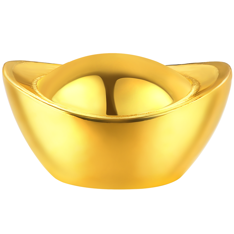 六福珠宝运财进宝投资黄金元宝1g3g5g葫芦摆件小金豆计价010671JA