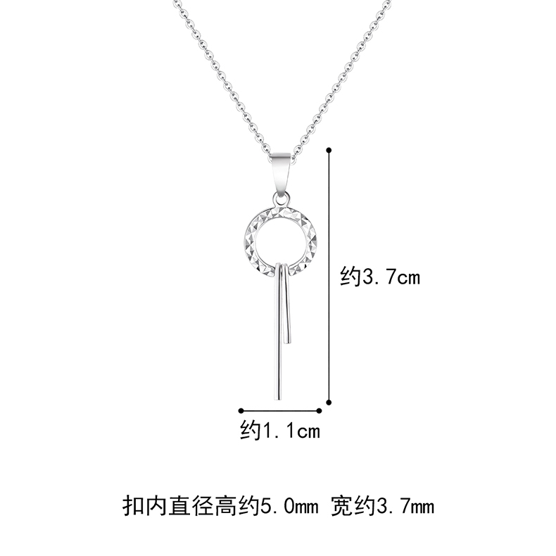 六福珠宝圆环Pt950铂金吊坠不含链白金吊坠女送礼计价L04TBPP0009