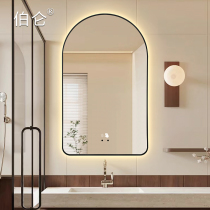 French arched smart bathroom mirror bathroom toilet mirror with light home defog mirror LED vanity mirror wall hanging