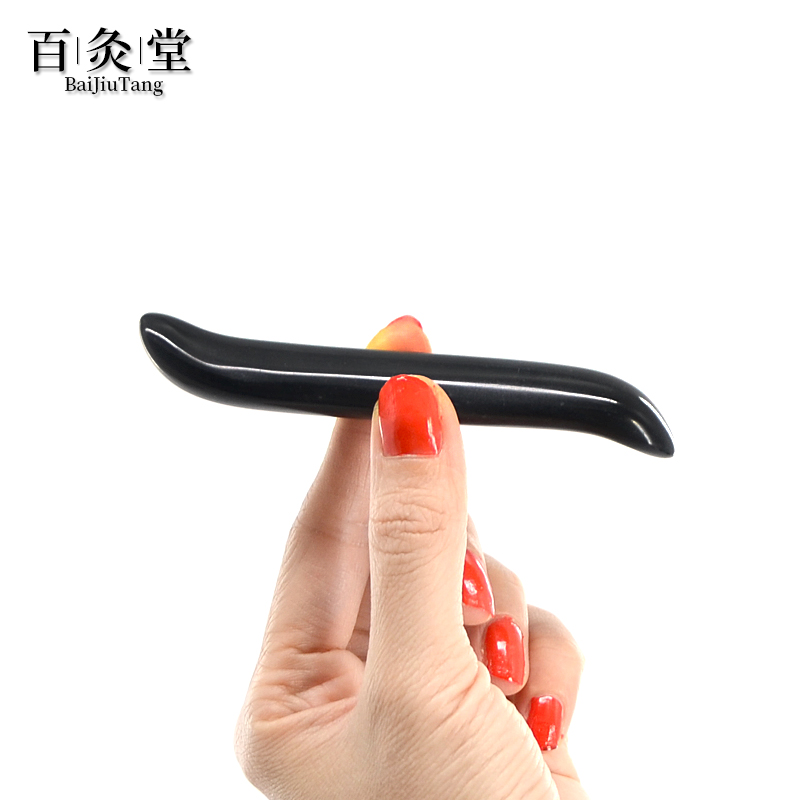 Natural obsidian scraping plate Scraping rod rod rod stick rod massage rod S - shaped rod rod massage rod