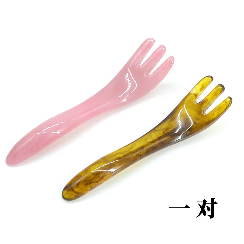 Resin facial massage stick, beauty stick, tendon stick, head comb, body meridian, scraping, pedicure, beeswax acupoint