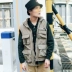Bắt đầu áo vest cotton nam thu đông nhiều túi phiên bản Hàn Quốc theo xu hướng của các cặp đôi cá tính cá tính chụp ảnh hoang dã tùy chỉnh in logo