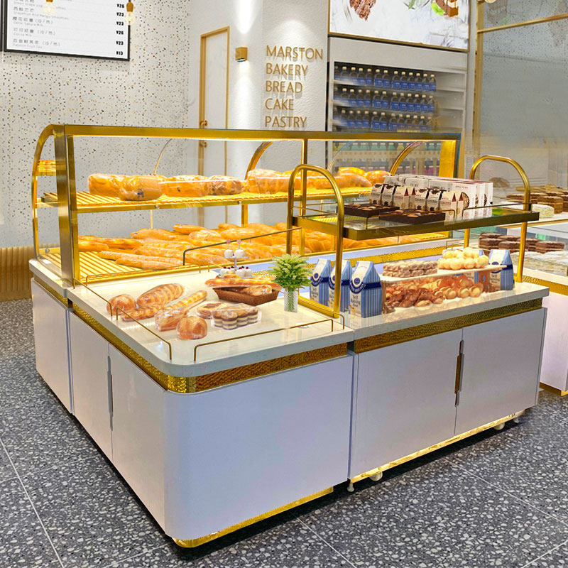 Bread Cabinet Bread Showcase In Island Cabinet Cake Cabinet Model Display Stand Glass Pastry Counter Commercial Bread Rack
