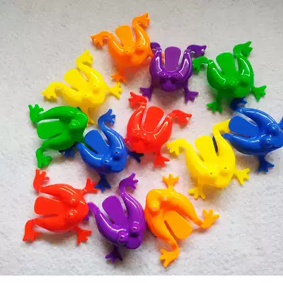 Post-80s nostalgic frog toy jumping frog frog jumping plastic children and young children toys Early education young children table games