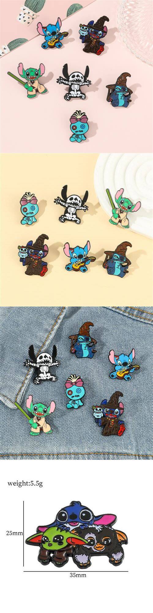 Игрушка lilo & stitch enamel pin for backpacks badges on backpack ca