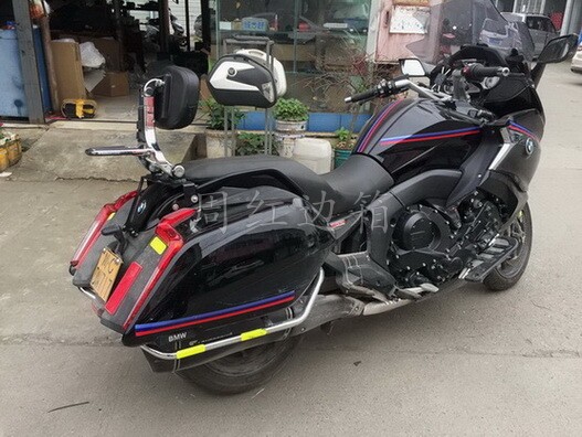 Zhou Hong side box Suitable for BMW locomotive K1600B modification multi-function folding backrest with anti-theft function