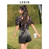 Весенняя шифоновая рубашка с бантиком