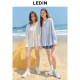 Leting Korean girl's anti-UV hooded shirt jacket 2024 summer new style one-hand length loose sun protection clothing