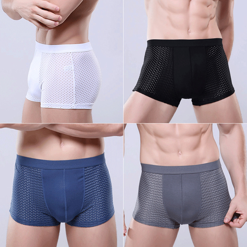 mens nhung Arctic quần lót đá Modale phẳng góc quần đầu thở chữ U quần sexy lưới quần lót bốn-góc.