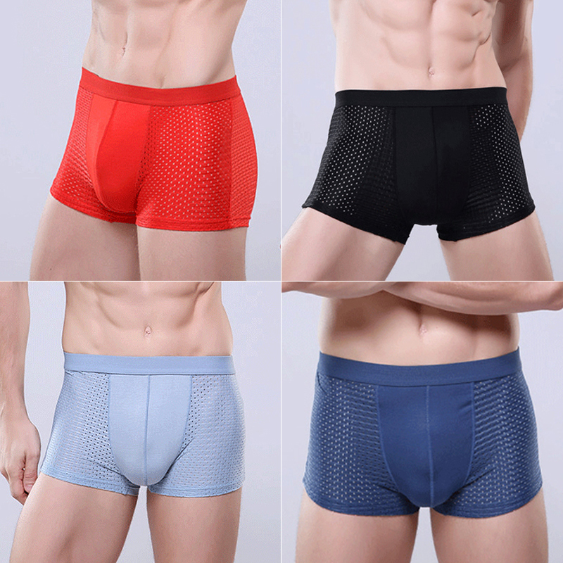 mens nhung Arctic quần lót đá Modale phẳng góc quần đầu thở chữ U quần sexy lưới quần lót bốn-góc.