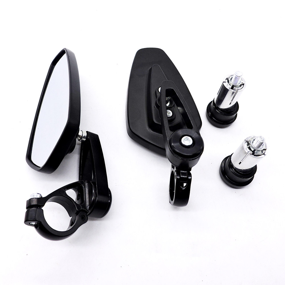 Motorcycle Sports Car Aluminum Alloy Handlebar Mirror Reflector Electric Vehicle Modification Universal Longjia V Cafe Racer Rearview Mirror