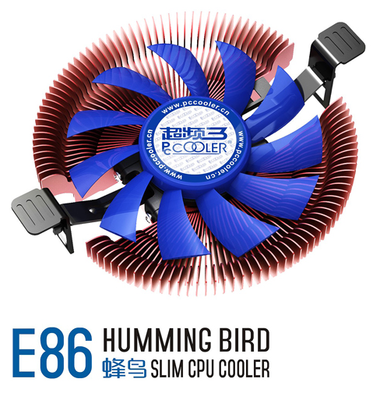 Overfrequency three hummingbird E86 One-machine CPU fan AMD ultra-thin radiator 775 1155 breed promotion