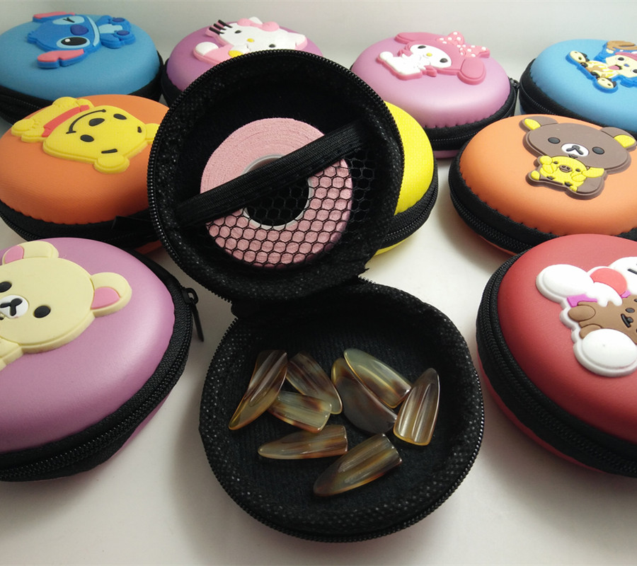 Color Guzheng tape bag Guzheng nail bag Pipa nail bag cartoon coin purse key bag storage bag