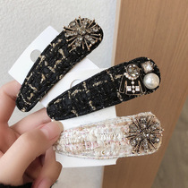 Retro small fragrant wind hairclip top clip temperament head hairclip headdress girl Korean ins elegant bangs side clip