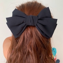 Korean version of chiffon three-layer bow hairclip solid color boutique spring clip Japanese sweet hair card headgear