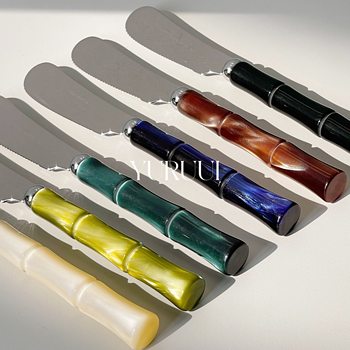 Rivadossi bamboo joint stainless steel butter spatula
