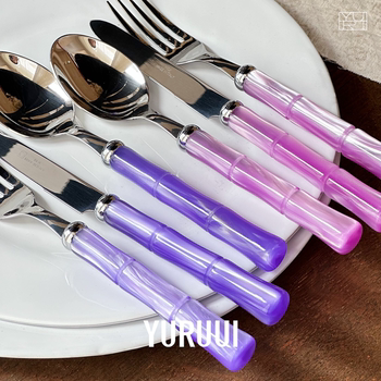 Italian rivadossi imitation bamboo joint knife fork