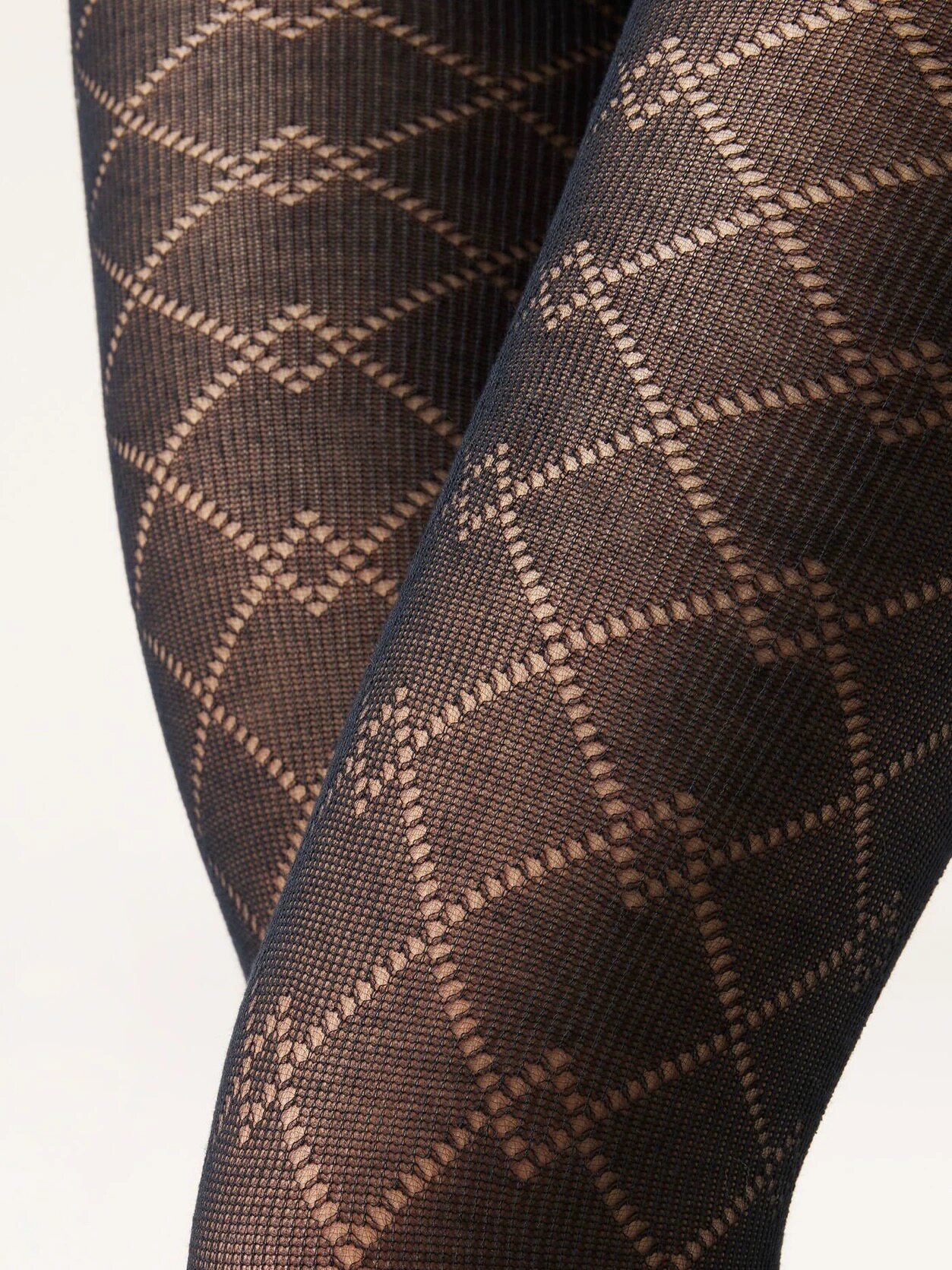 колготки / чулки дна calzedonia25秋冬新女菱格含羊绒保暖裤袜丝袜modc2181