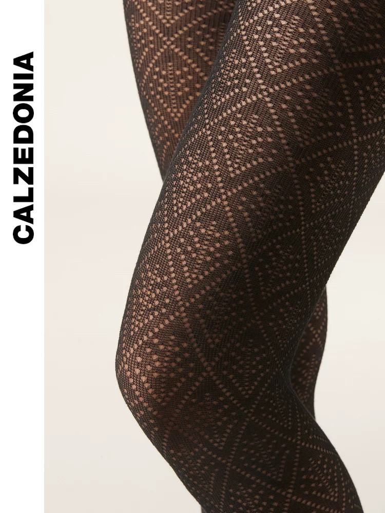 колготки / чулки дна calzedonia24秋冬新女保暖菱形镂花含羊绒裤袜modc2099