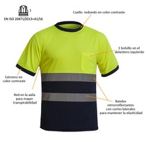 Spanish order warning tooling round neck T-shirt outdoor motorcycle rescue fishing sailing 1130NA