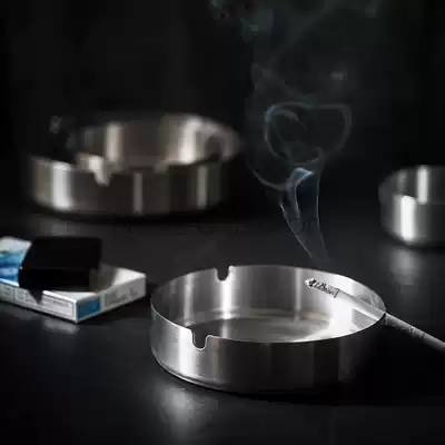 Stainless steel round classic ashtray Internet cafe hotel ashtray Multi-specifications