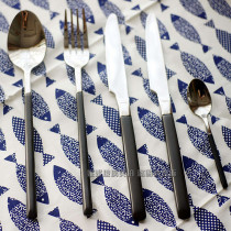  Stainless steel Western steak cutlery western knife and fork two-piece three-piece black handle knife fork and spoon