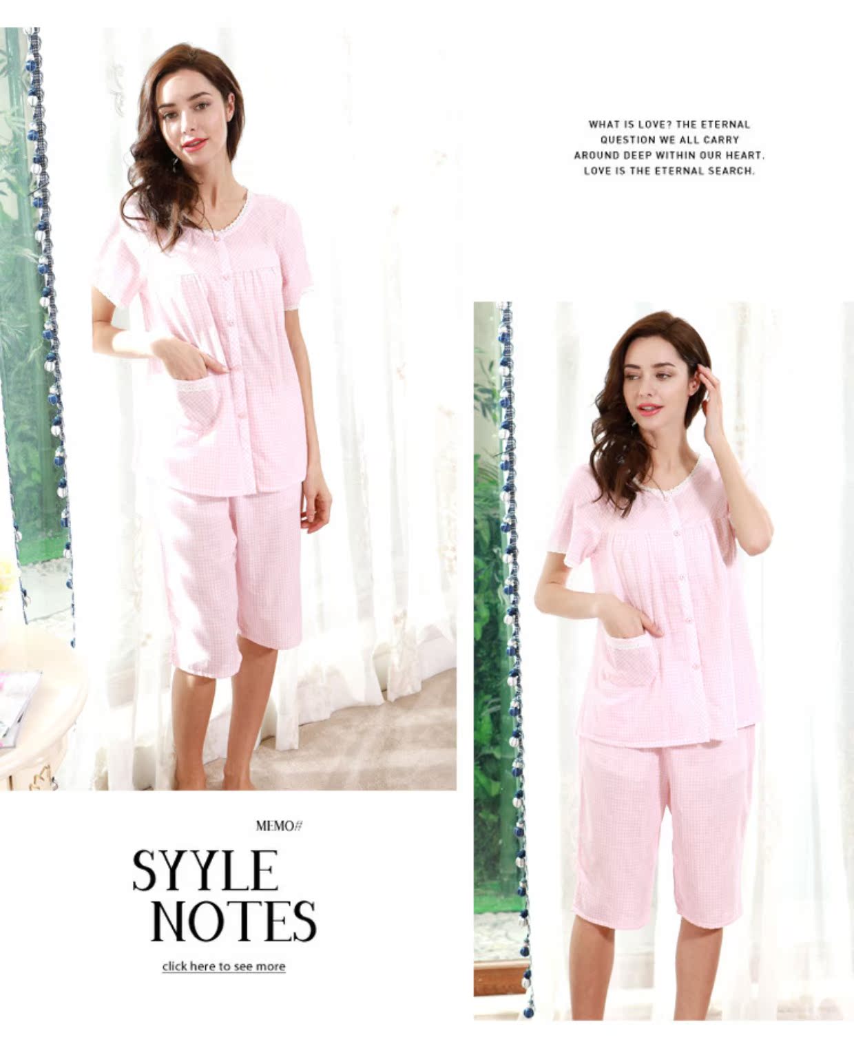 Mùa hè tiêu chuẩn Mỹ mới của phụ nữ đồ ngủ cotton hai mảnh phù hợp với kẻ sọc cotton có thể được mặc bên ngoài dịch vụ nhà mỏng phần ngọt ngào đồ ngủ nữ