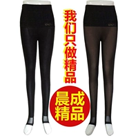 Mùa xuân và mùa thu mặc quần legging giả da nữ màu đen bước quần cao đến eo bụng sân lớn Chen Cheng C-202 203 505 quần legging hàn quốc