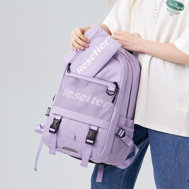 Resetters New Twin Shoulder Bag Campus Students School Bags Large Capacity Travel Youth Backpacks Computer Bag Niche-Taobao