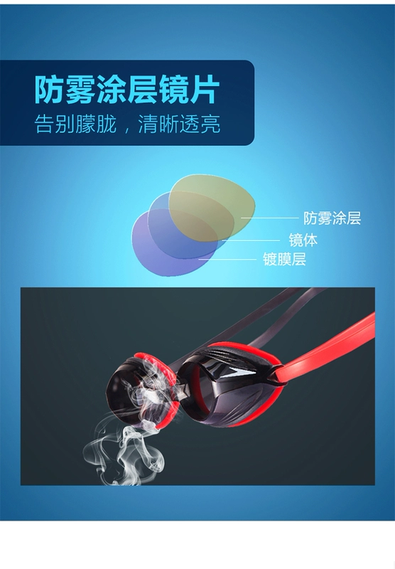 Kính bơi Speedo dành cho người lớn đua kính bơi chuyên nghiệp HD kính chống nước unisex chống sương mù