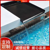 Garden hotel villa terrace stainless steel waterfall outlet flow sink fish pond waterfall flow wall water feature water curtain