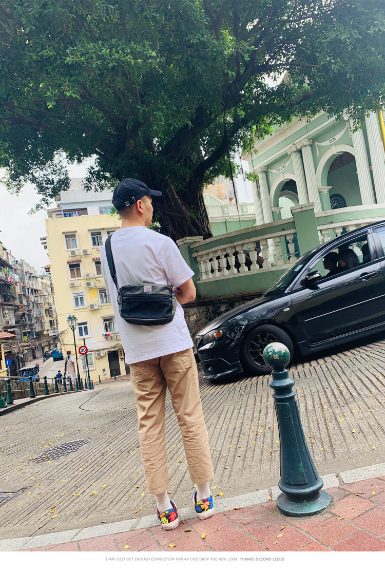 Nhật Bản và Hàn Quốc nam và nữ thương hiệu thủy triều hai lớp hip hop dụng cụ túi thông thường túi Messenger túi rung nhẹ không thấm nước túi đeo vai - Túi của con người túi nam đeo chéo