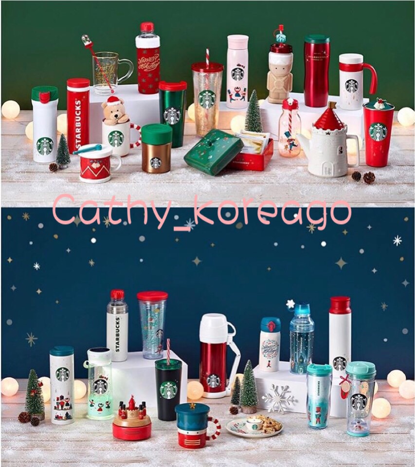 Korea Starbucks 2018 Christmas Nutcracker Mug Straw Glass Thermos Music Box