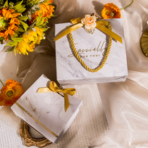 MISSXIU wedding time] 2021 high-grade wedding gift bag with hand gift packaging tote transparent bag ins Wind