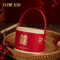 MISSXIU is booming] Imitation bamboo steamer wedding Chinese style wedding candy box Chinese style wedding candy empty box