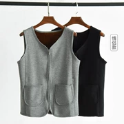 Cặp vợ chồng mẫu áo vest nam cộng với áo nhung ấm, áo vest vest vest chồng mặc quần áo mùa thu đông