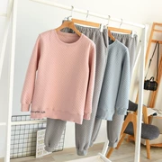 Cặp đôi mẫu cotton phục vụ gia đình phù hợp với đồ ngủ nam và nữ bằng vải cotton không khí ấm áp mùa thu đông