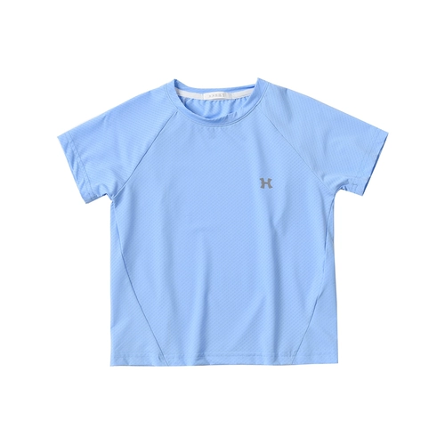 Дышащая детская спортивная тонкая футболка с коротким рукавом подходит для мужчин и женщин, круглый воротник, детская одежда