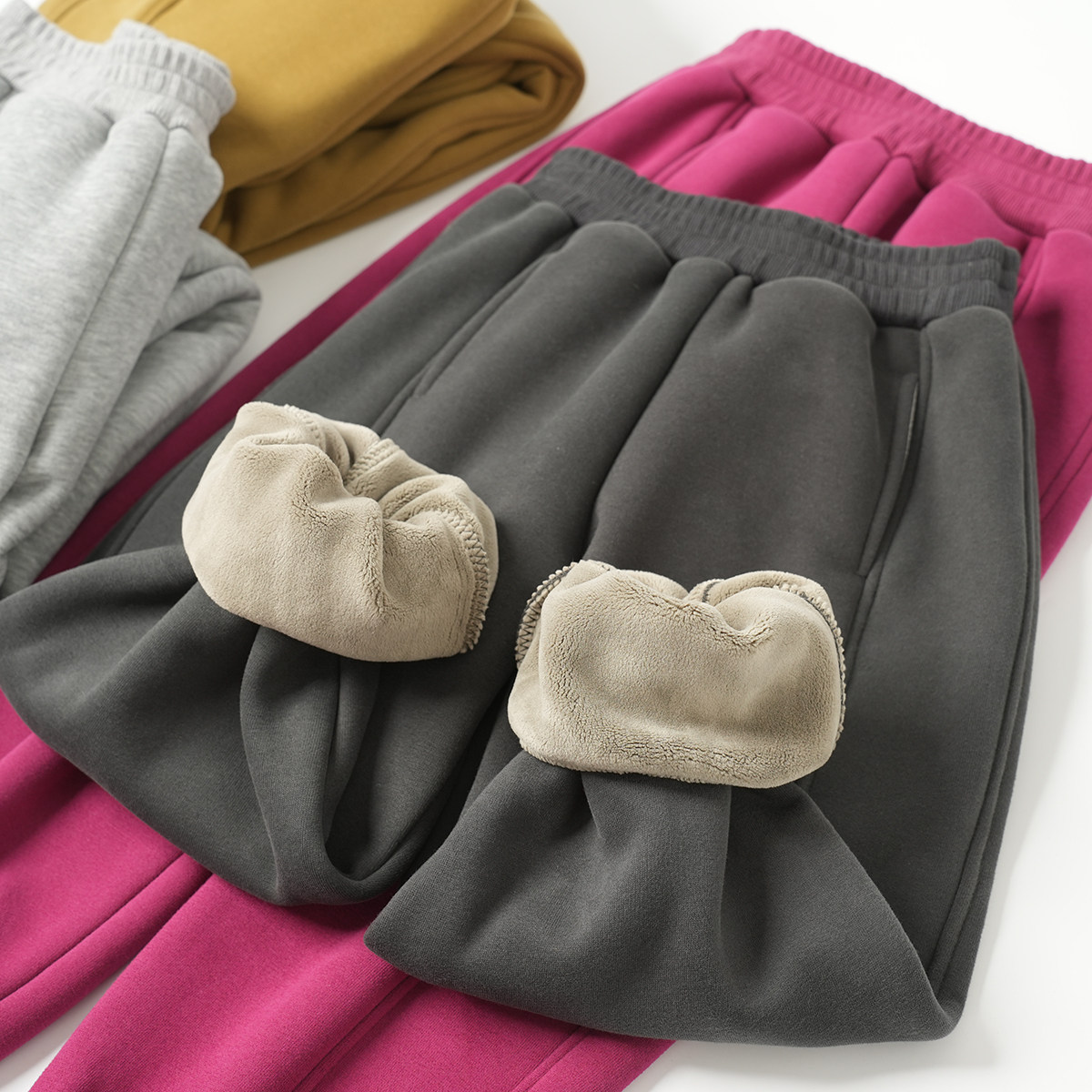 Cat cat suede One body Orly velvet Children plus suede pants male girl warm CUHK children's winter style children's Shandong online store dress-Taobao