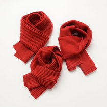 New Years red German velvet childrens warm scarf warm and versatile scarf for boys and girls new winter childrens clothing
