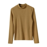 Цветной демисезонный осенний лонгслив, 300 грамм, высокий воротник, городской стиль