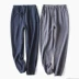 Quần cotton nam giặt quần crepe đôi mùa hè Quần mỏng quần chống muỗi mùa thu quần short nữ Quần tây