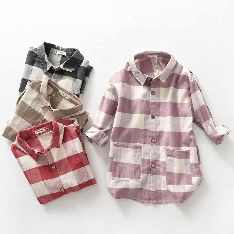 Chemise fille à manche longue en coton - Ref 2085323 Image 6